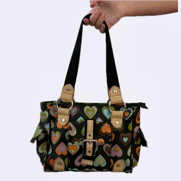 Y2K Heart Print Mini Bag Unbranded - Picture 1 of 10